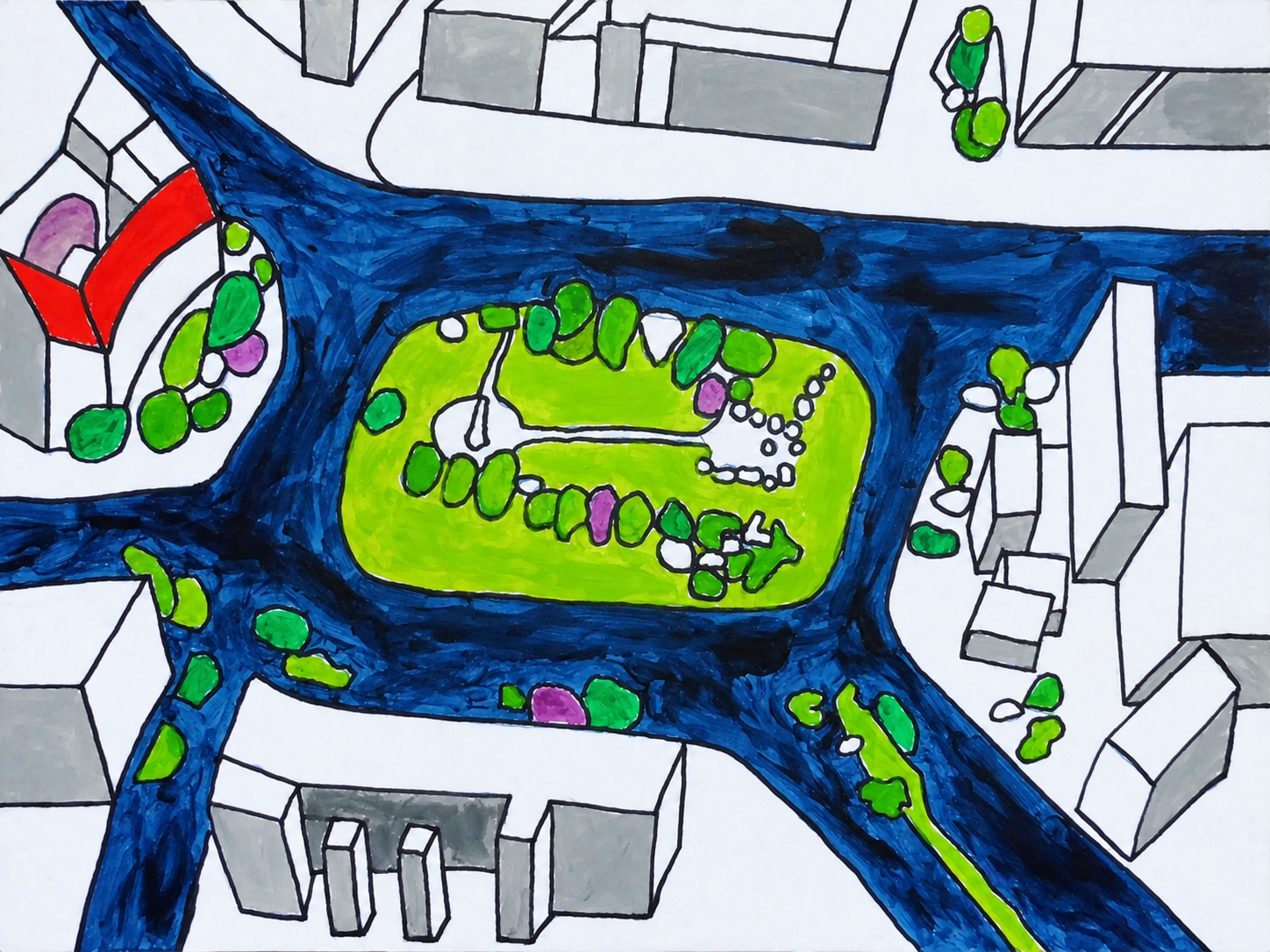 Berliner Platz 6 aus der Serie Berliner Plätze von Uwe Ruppenthal