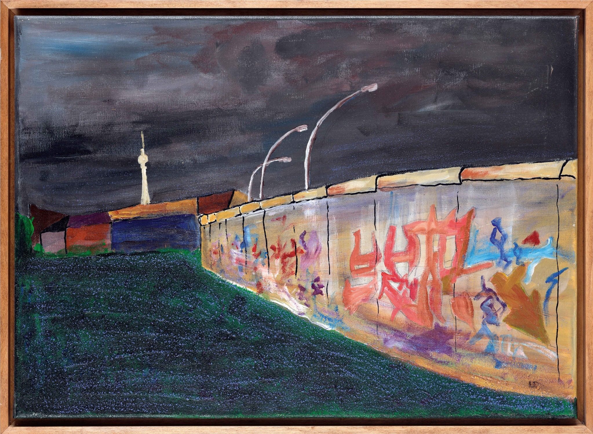 Die Mauer in Kreuzberg – Gemälde von Uwe Ruppenthal