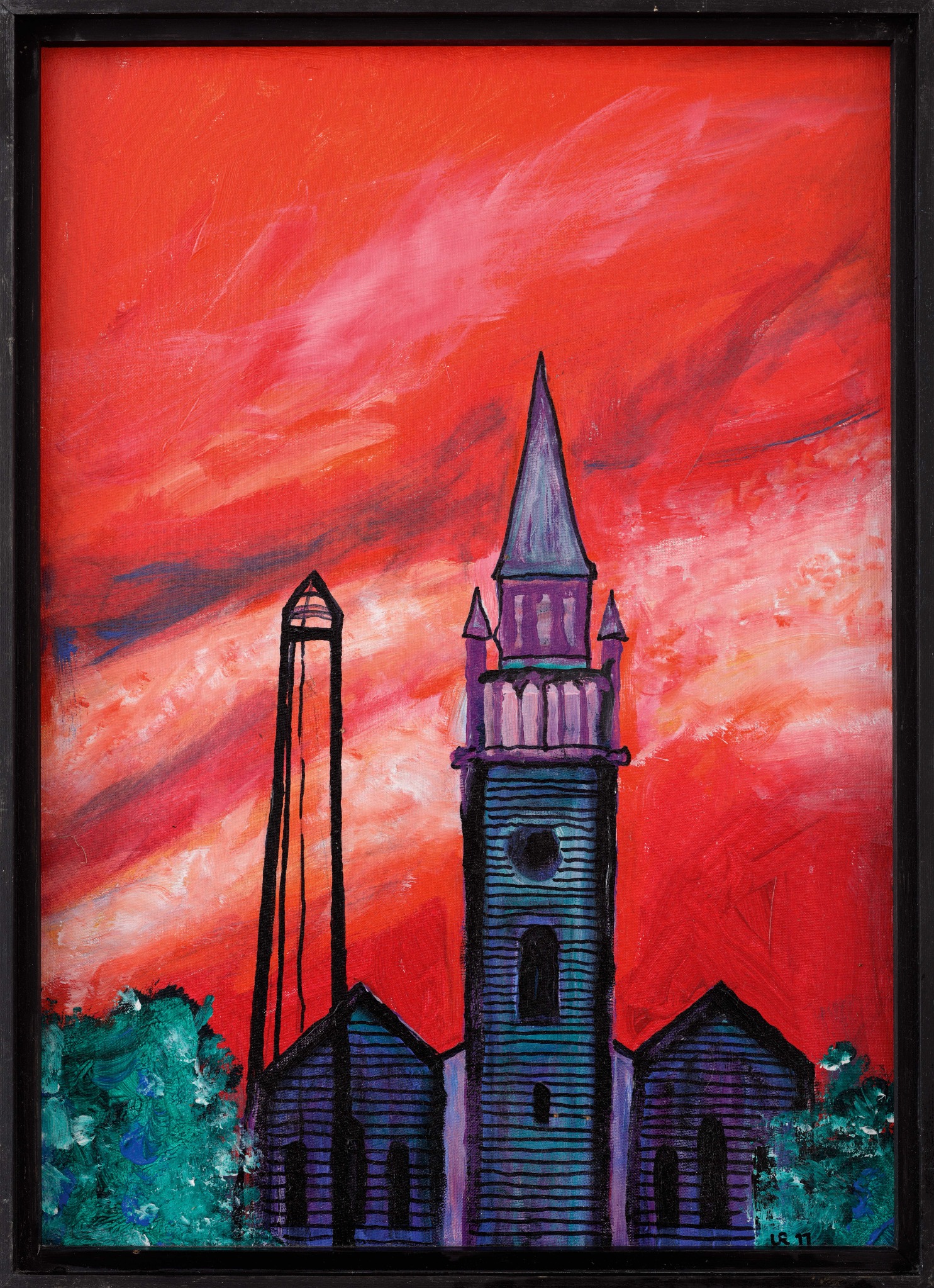 Matthäuskirche am Abend – Gemälde von Uwe Ruppenthal