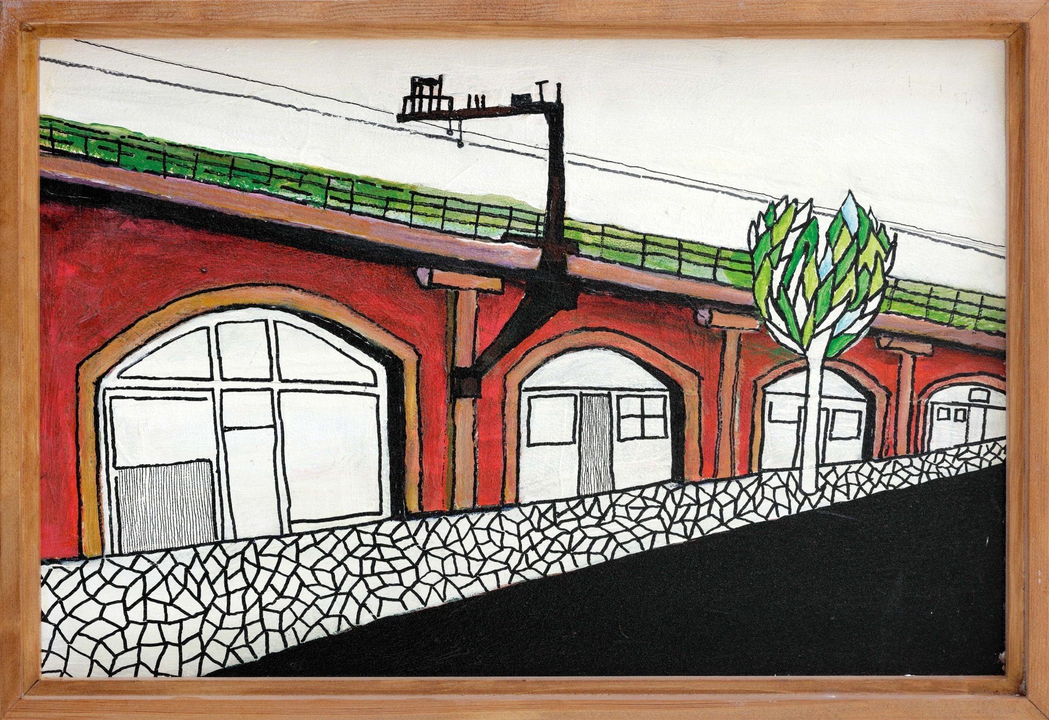S-Bahn Viadukt – Gemälde von Uwe Ruppenthal