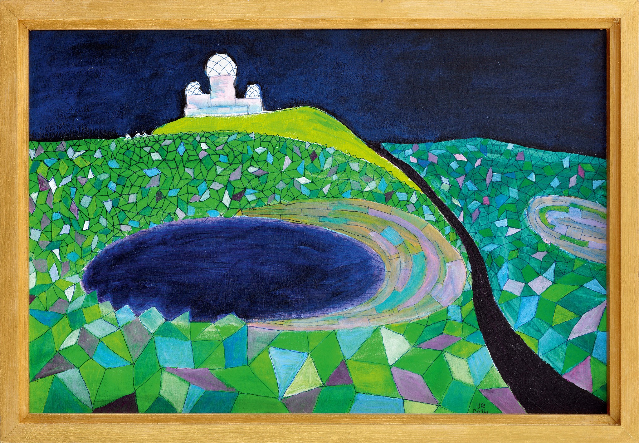 Abstrakte Landschaft mit dem Teufelssee