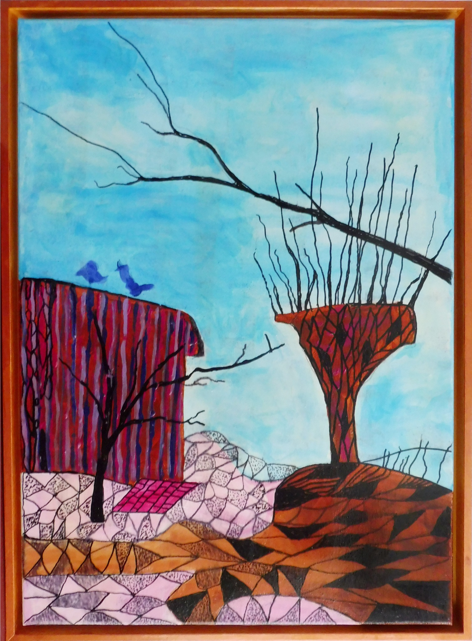 Winterlicher Garten von Hermann Hesse mit verschneiten Bäumen